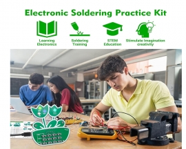 Soldering Practice Kit, RGB Dimmer Light Soldering Learning Kit, Flower Shaped DIY Soldering Project Kit with 3 Colors Electronics Soldering Kit for School Training